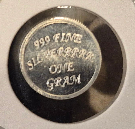 1 Gram .999 Silver Round